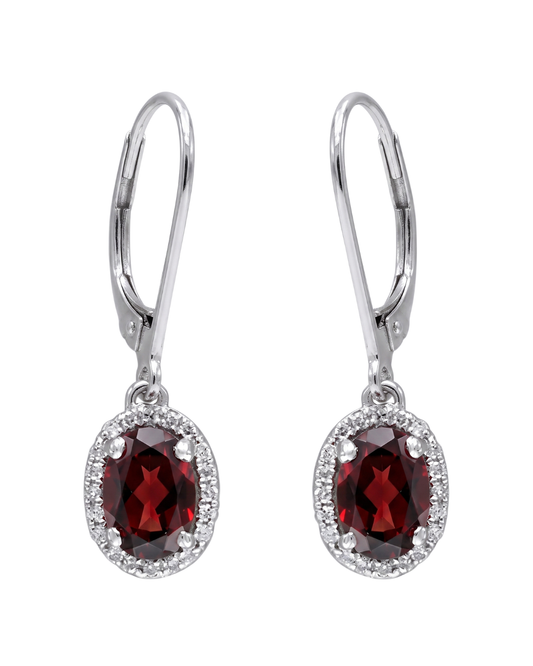 LALI Garnet & Diamond Earrings
