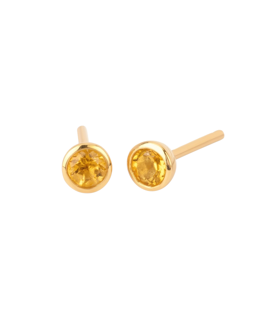 Ostbye Citrine Bezel Stud Earrings