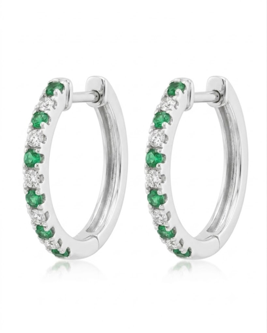 Royal Emerald & Diamond Earrings