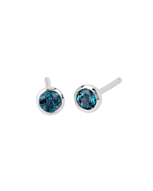 Ostbye Alexandrite Bezel Stud Earrings