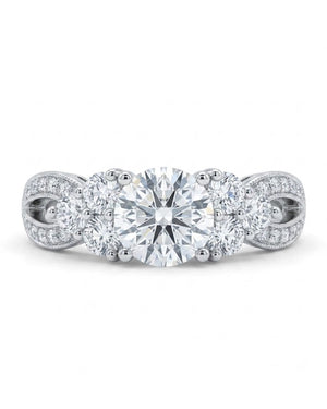 Malakan Vintage Woven Multi-Stone Diamond Ring