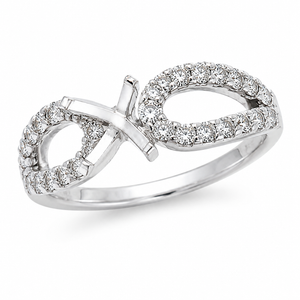 Malakan Diamond Infinity Semi-Mount Ring