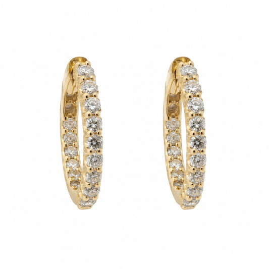 Malakan Diamond Hoop Earrings