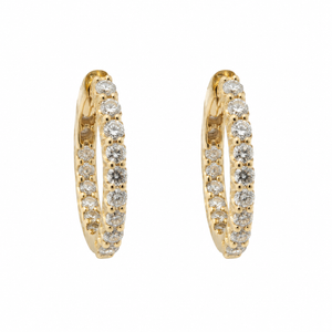 Malakan Diamond Hoop Earrings