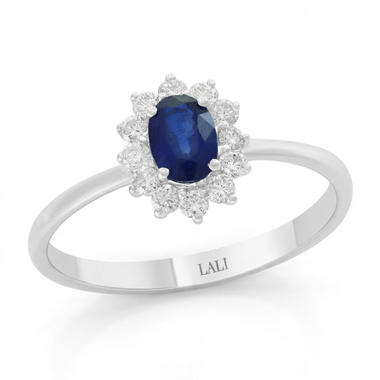 LALI Sapphire & Diamond Lady Diana Ring