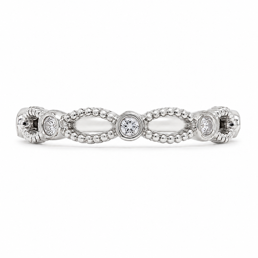 Malakan Bezel Diamond Infinity Band