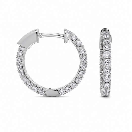 Malakan Diamond Hoop Earrings