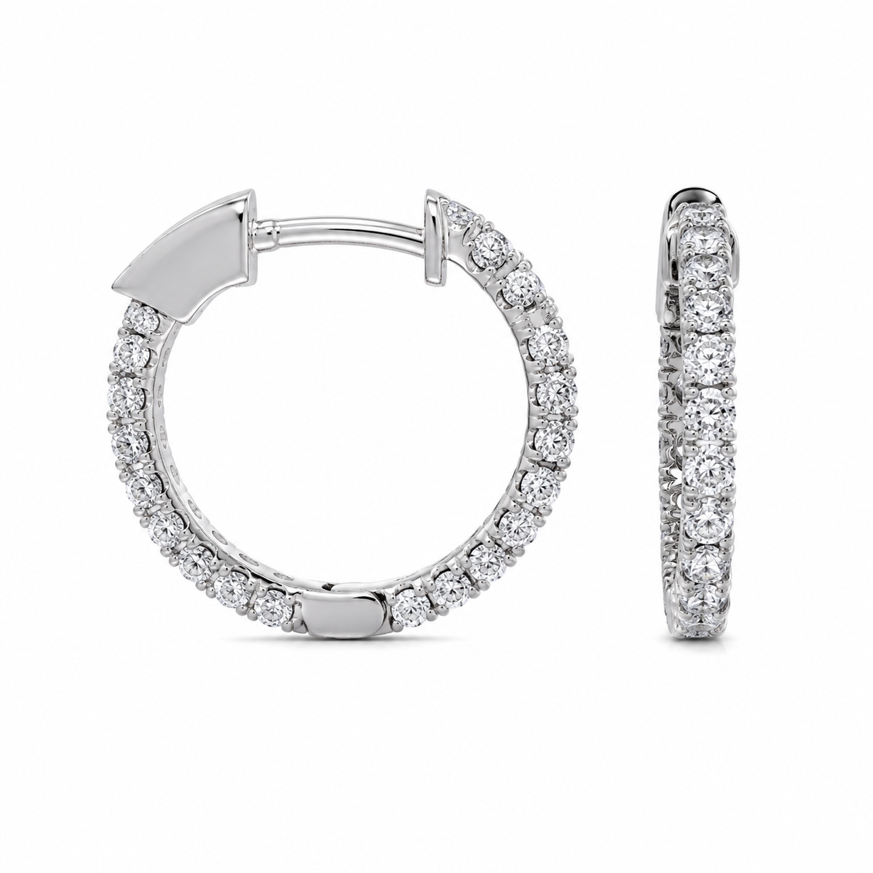 Malakan Diamond Hoop Earrings