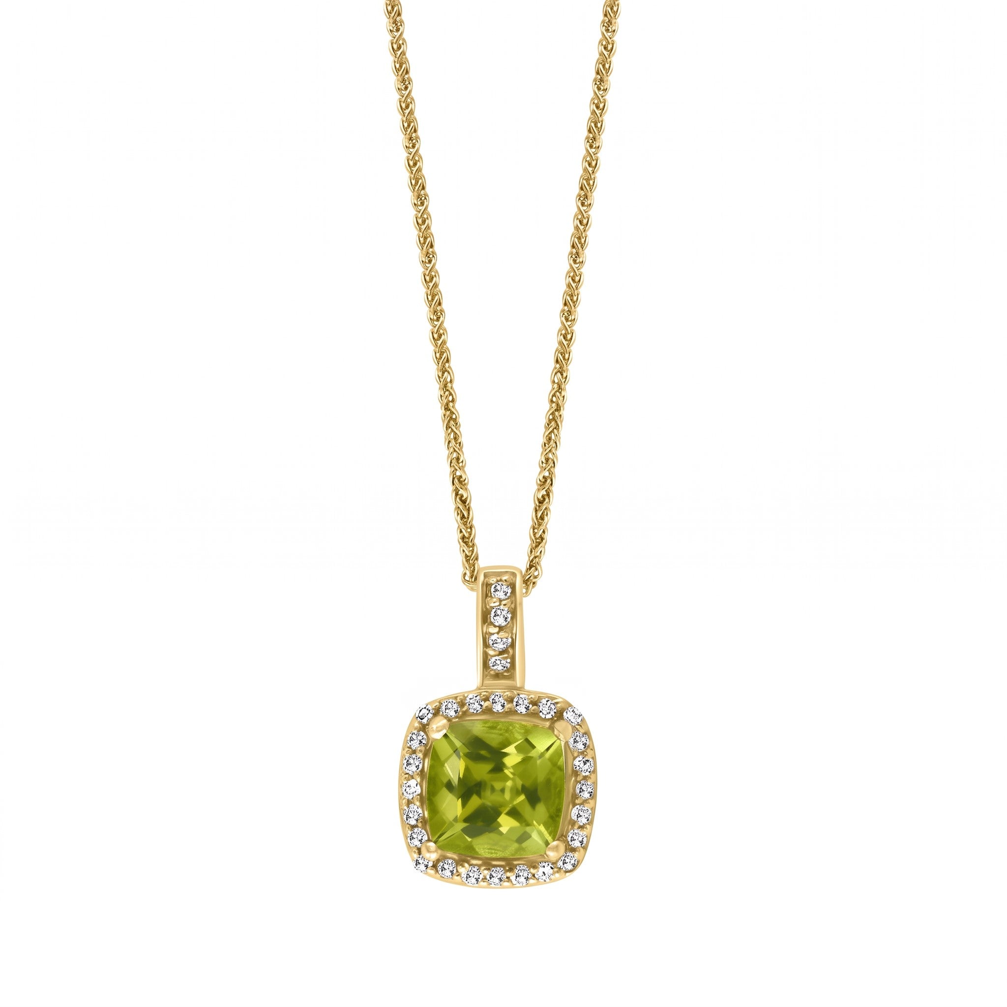LALI Peridot & Diamond Pendant Necklace