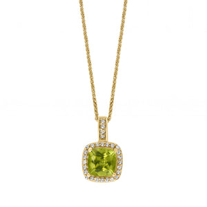 LALI Peridot & Diamond Pendant Necklace
