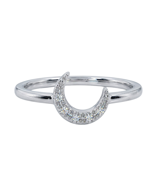 Royal Diamond Moon Ring