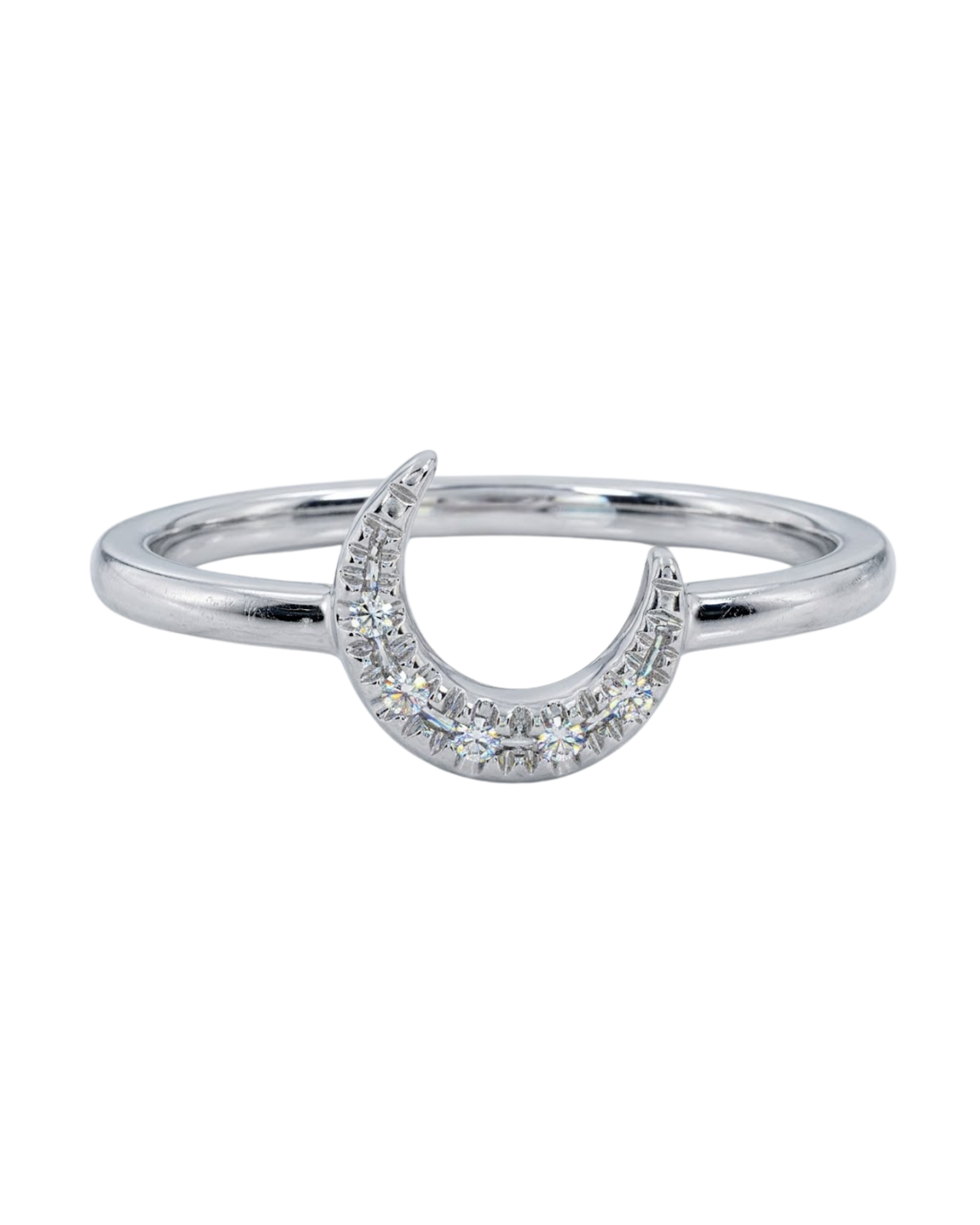 Royal Diamond Moon Ring