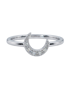 Royal Diamond Moon Ring