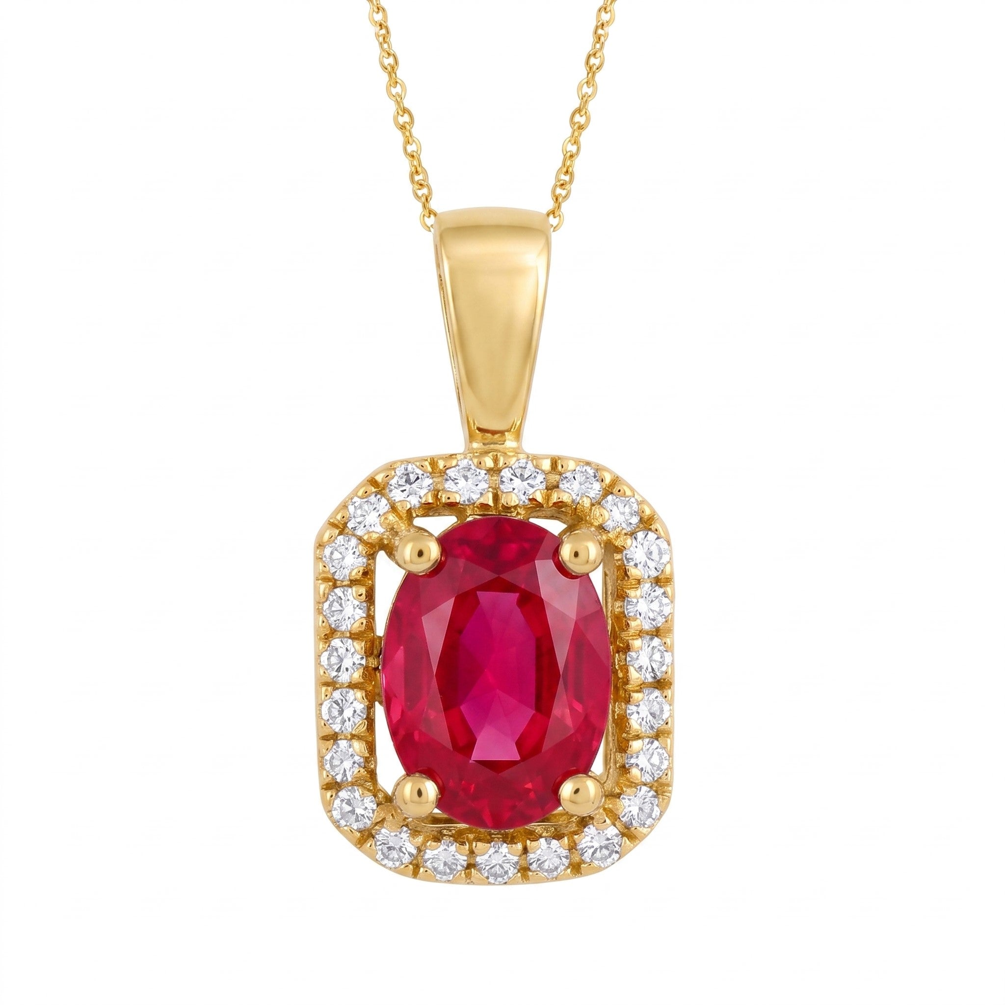 LALI Ruby & Diamond Pendant Necklace
