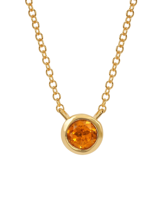 Ostbye Citrine Bezel Pendant Necklace
