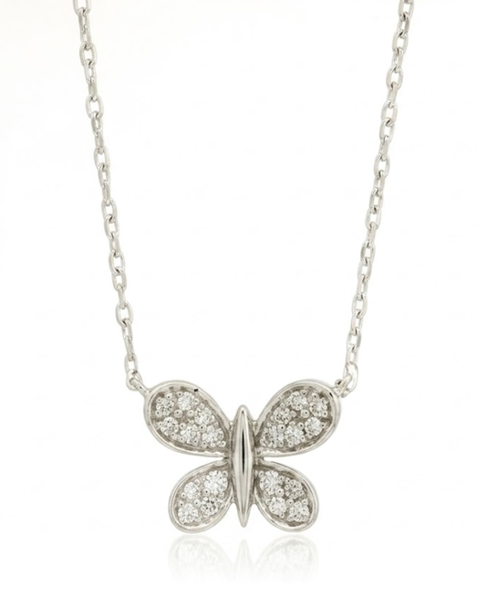 Royal Diamond Butterfly Necklace