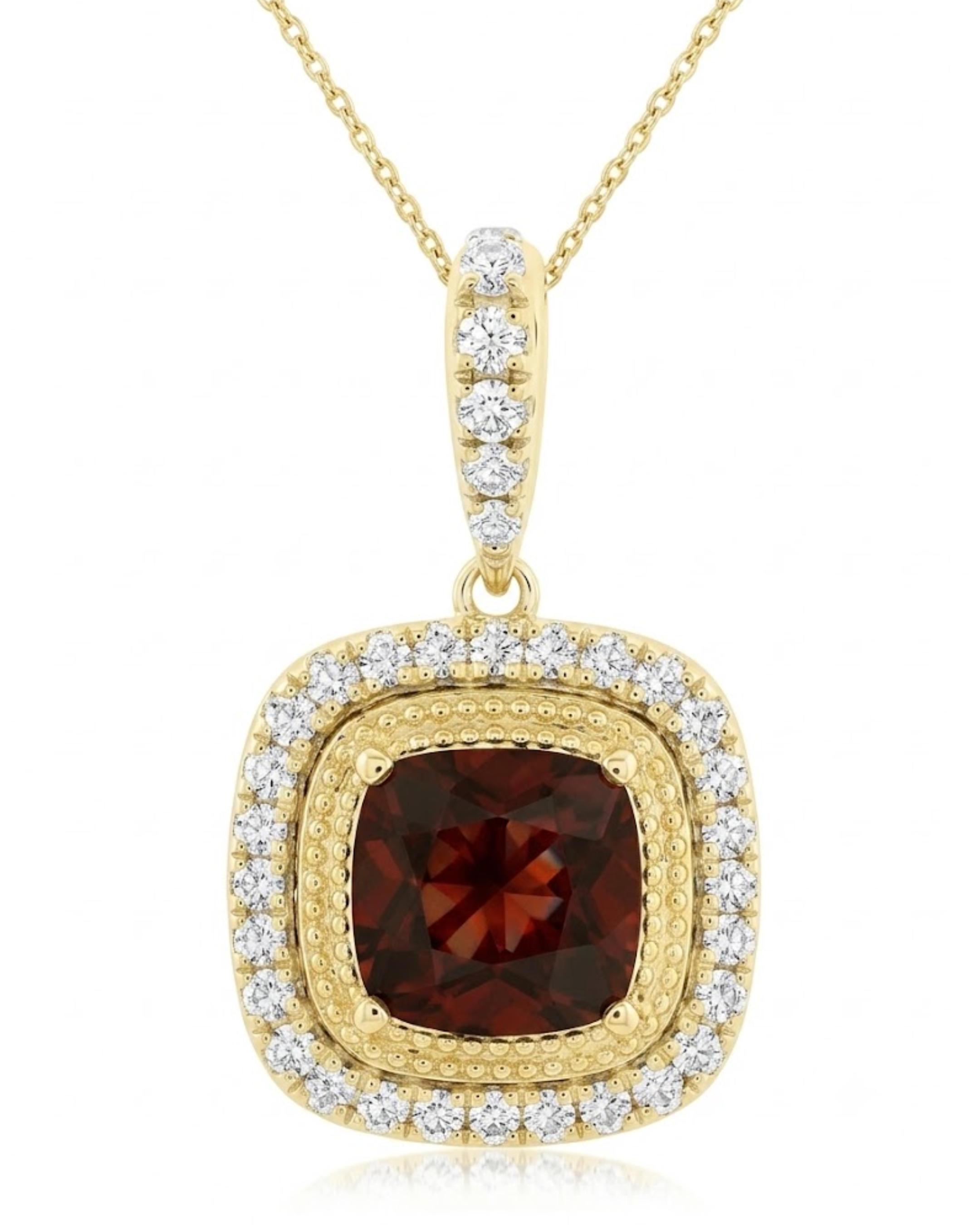 Royal Garnet & Diamond Pendant