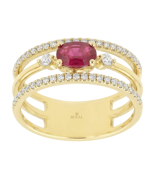 Royal Ruby & Diamond Ring