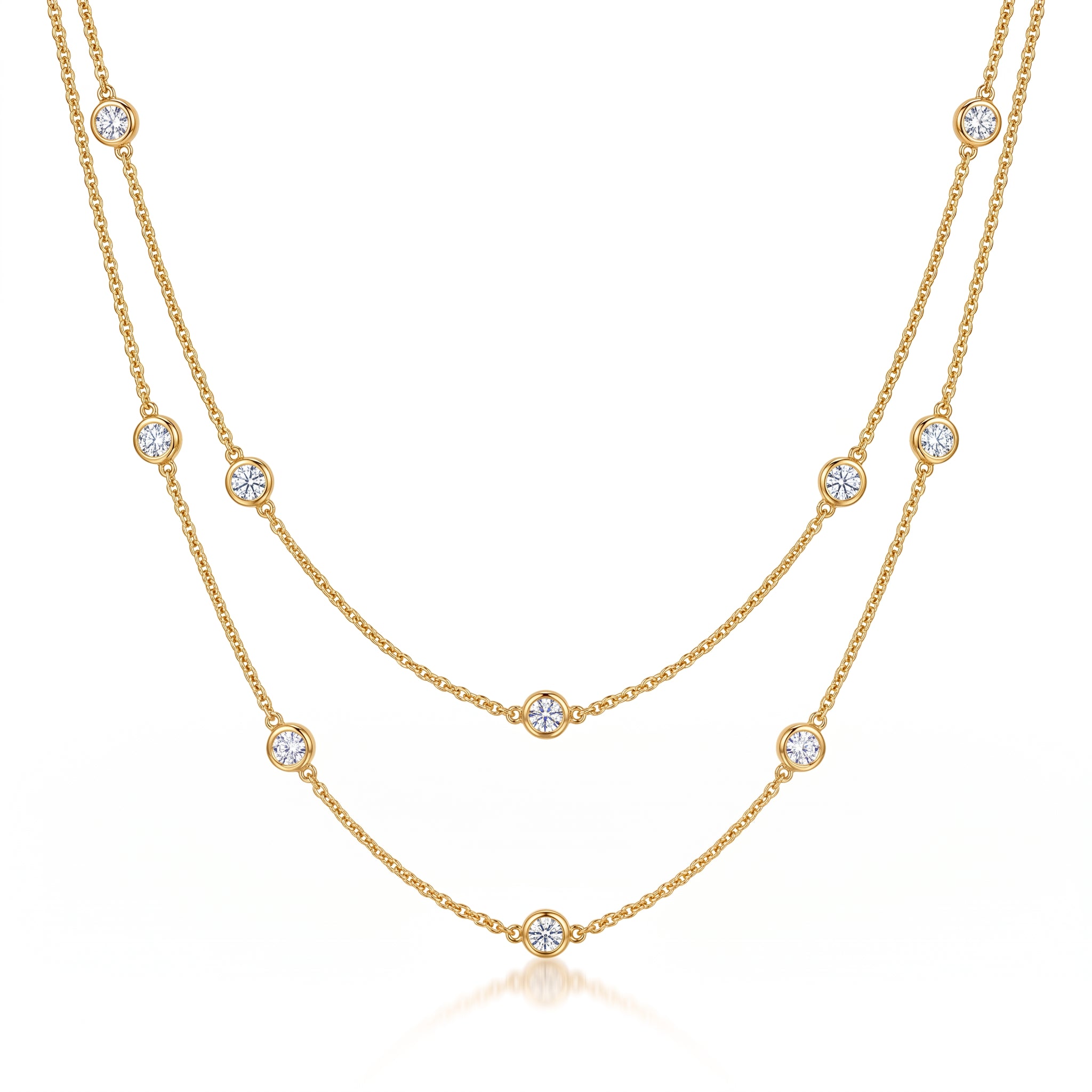 Malakan Diamond Station Necklace