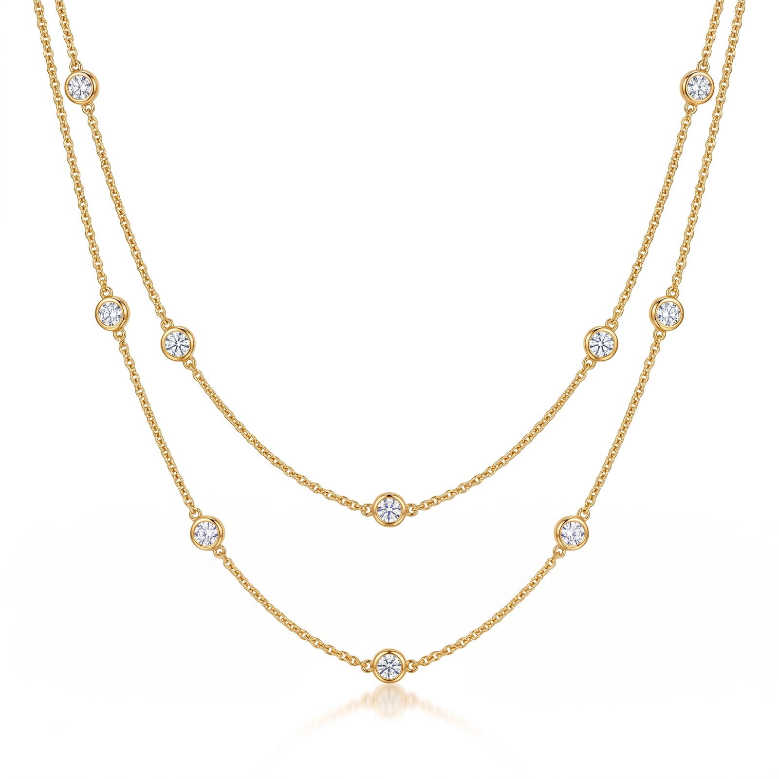 Malakan Diamond Station Necklace