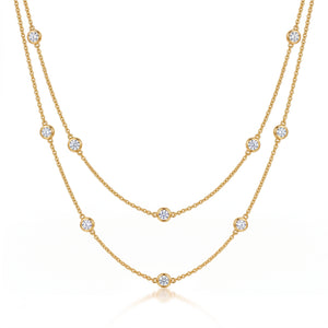 Malakan Diamond Station Necklace