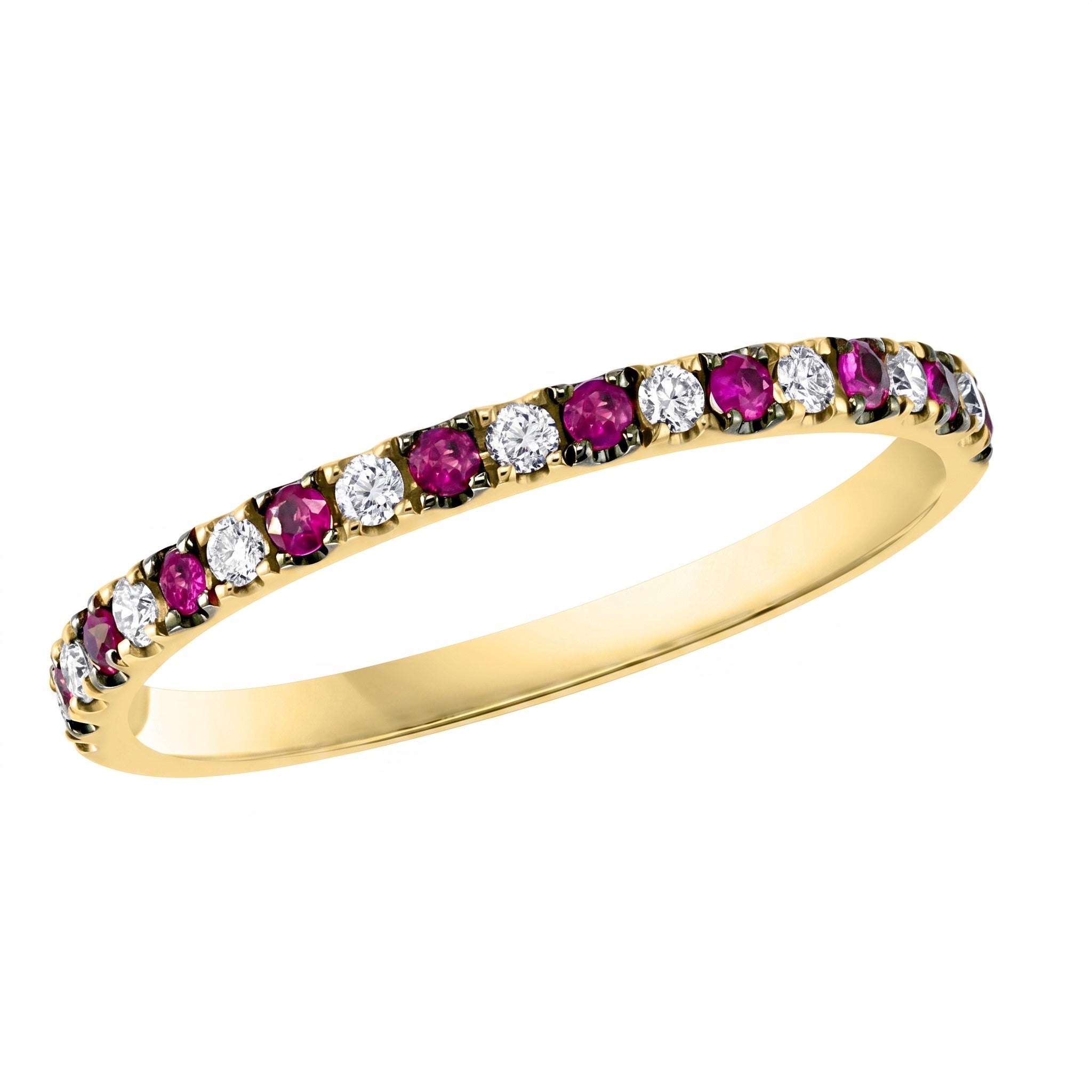 LALI Ruby &amp; Diamond Half Eternity Ring