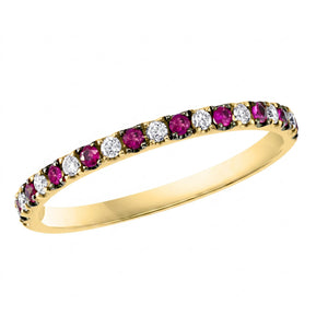 LALI Ruby &amp; Diamond Half Eternity Ring