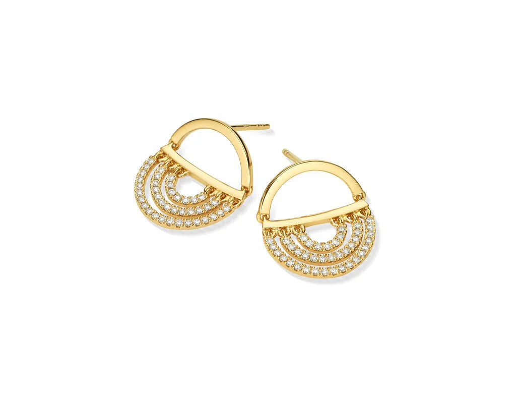 Gold Water Twin Drop Diamond Earrings by Cadar available at Talisman Collection Fine Jewelers in El Dorado Hills, CA and online