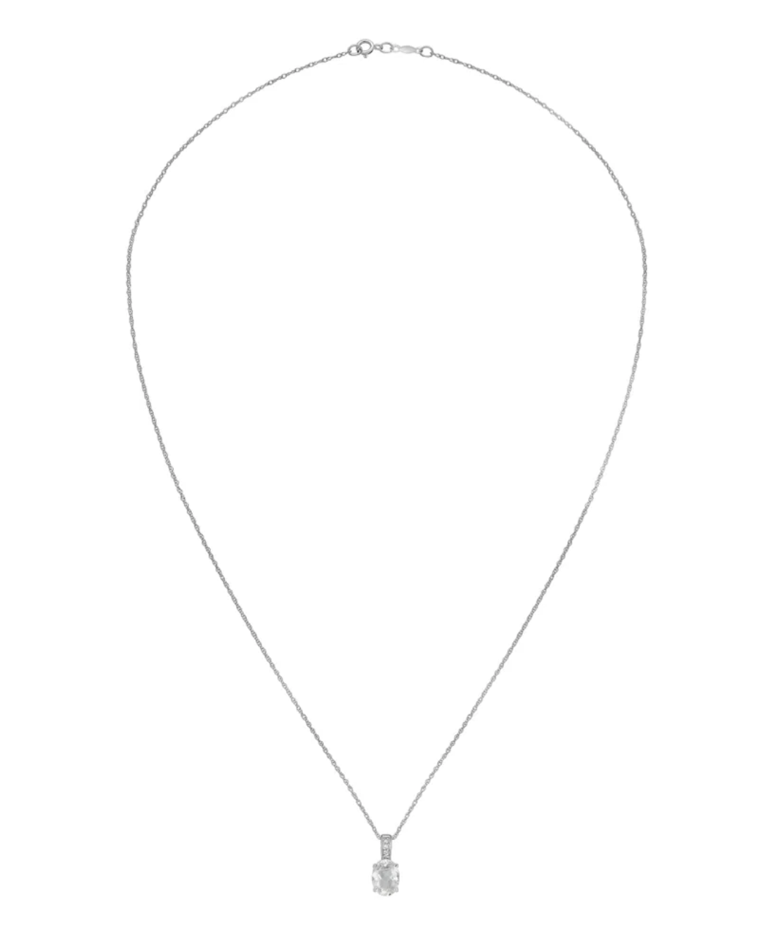 LALI White Topaz & Diamond Pendant Necklace