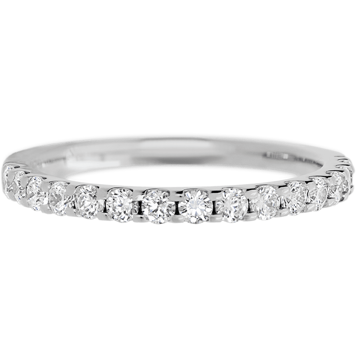 Platinum band with 15 Round Diamond (ST) having TCW-.45