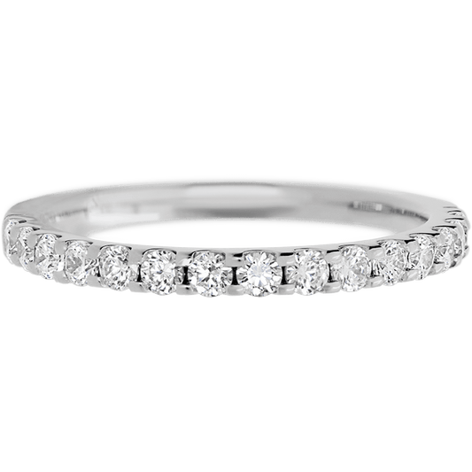 Platinum band with 15 Round Diamond (ST) having TCW-.45