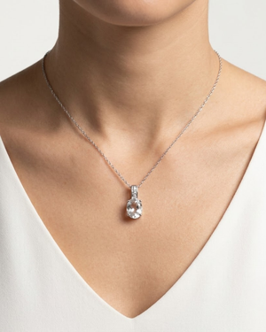 LALI White Topaz & Diamond Pendant Necklace