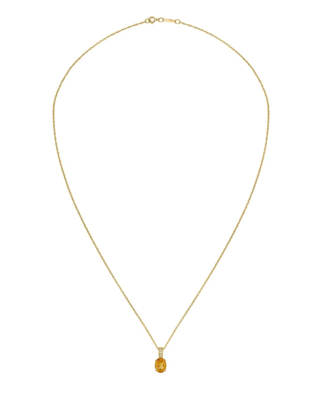 LALI Citrine & Diamond Pendant Necklace