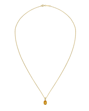 LALI Citrine & Diamond Pendant Necklace