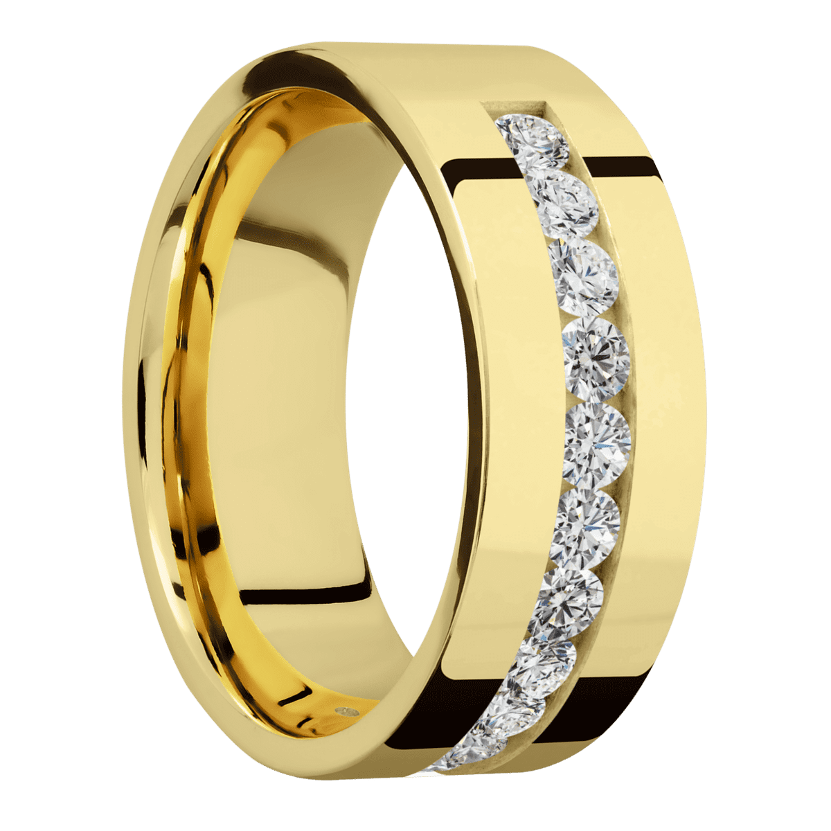 14K Yellow Gold + Polish Finish