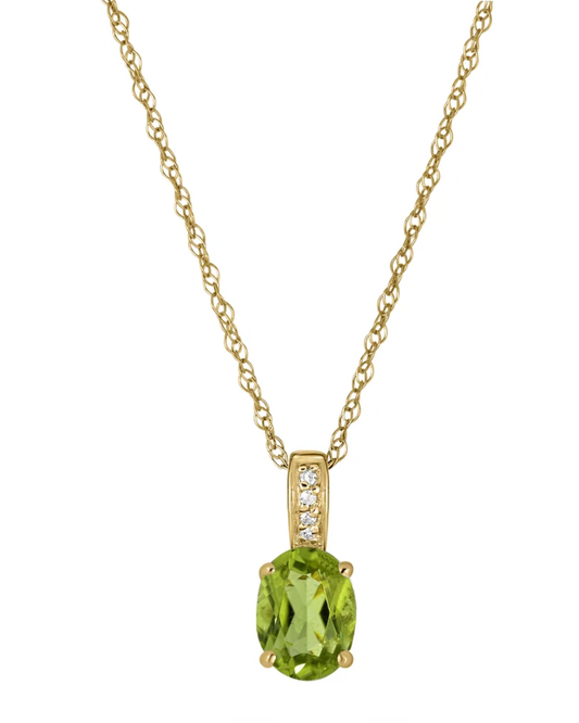 LALI Peridot & Diamond Pendant Necklace