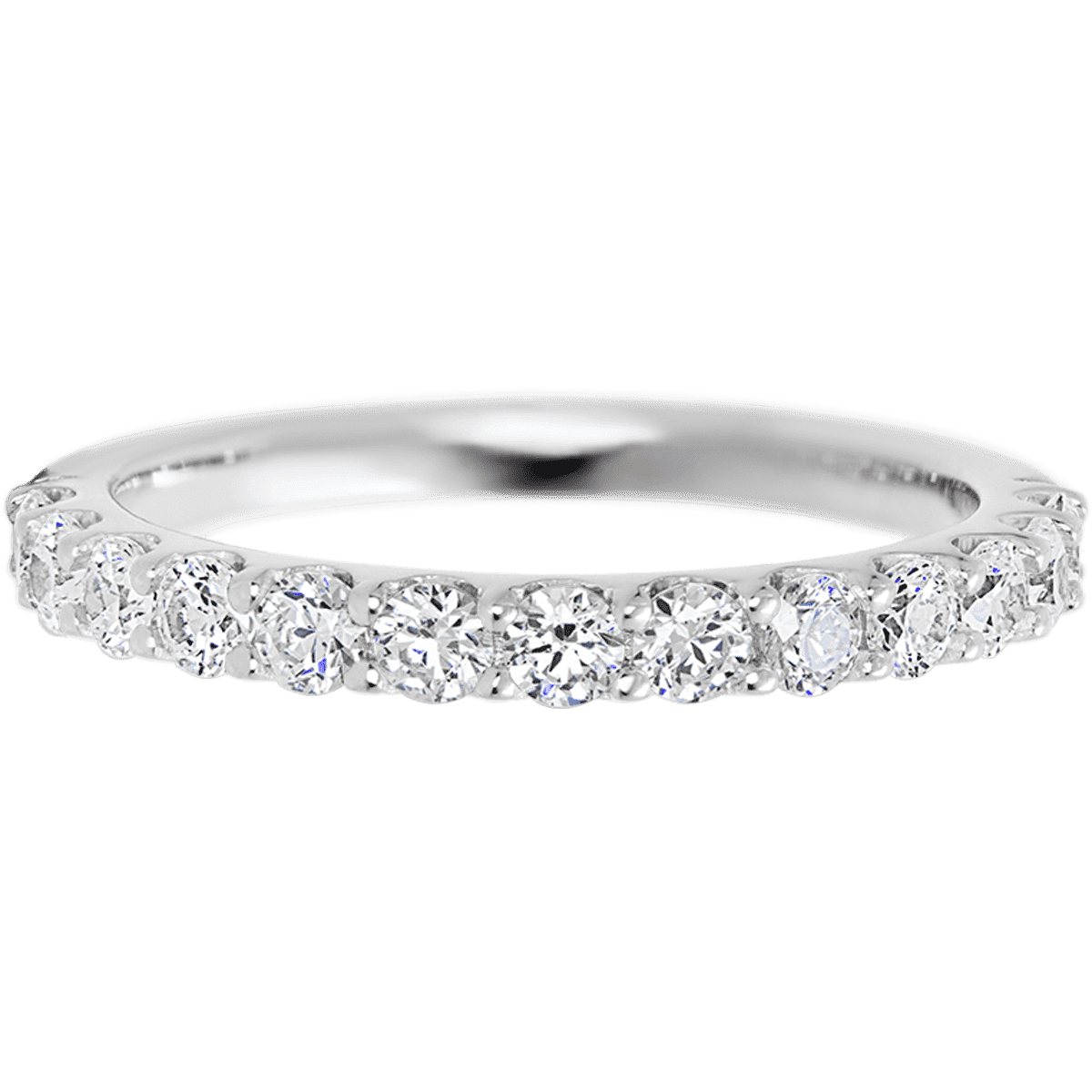 Platinum band with 13 Round Lab Grown Diamond having TCW-.65