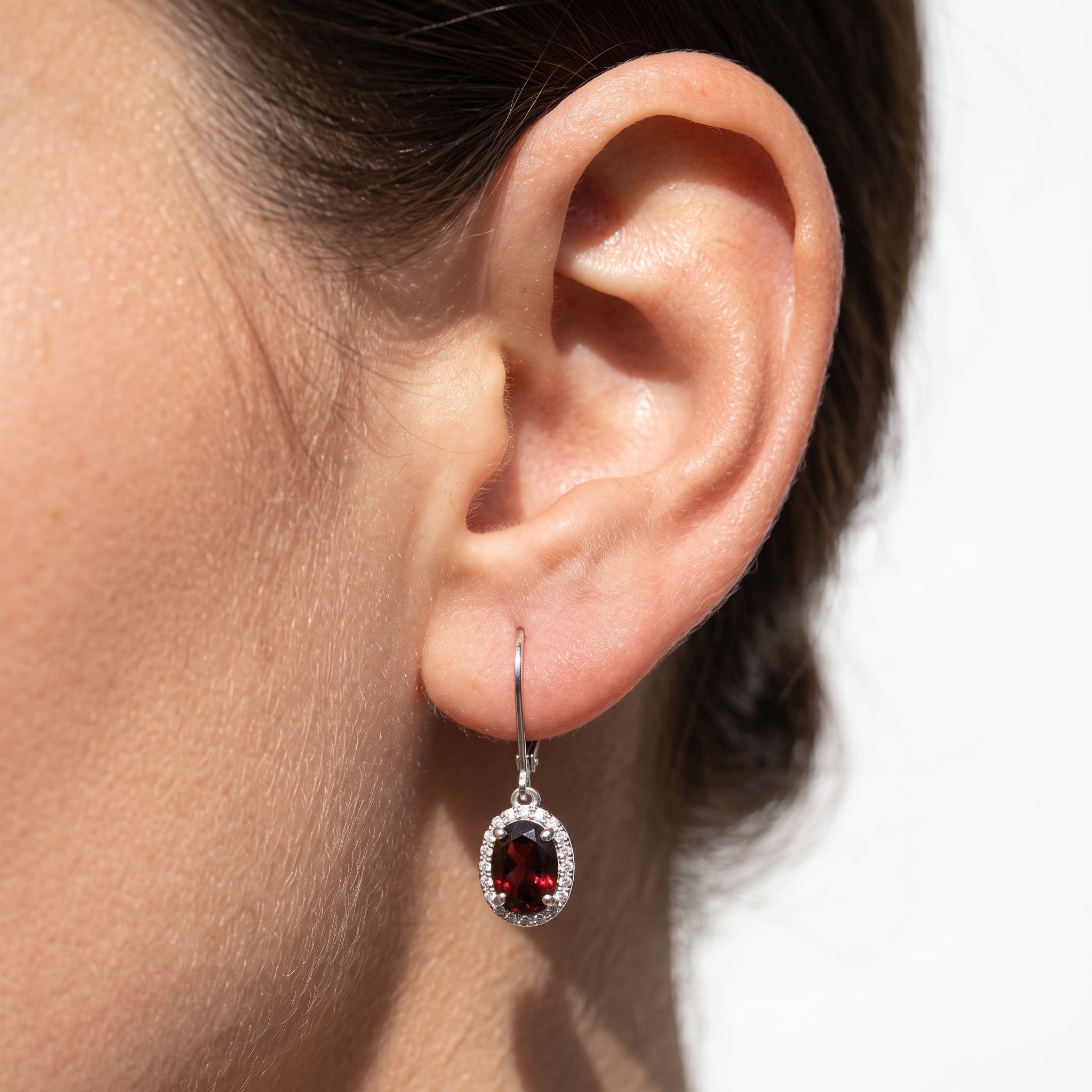 LALI Garnet & Diamond Earrings