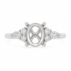 Malakan Marquise & Round Diamond Semi-Mount