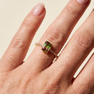 LALI Watermelon Tourmaline & Diamond Ring
