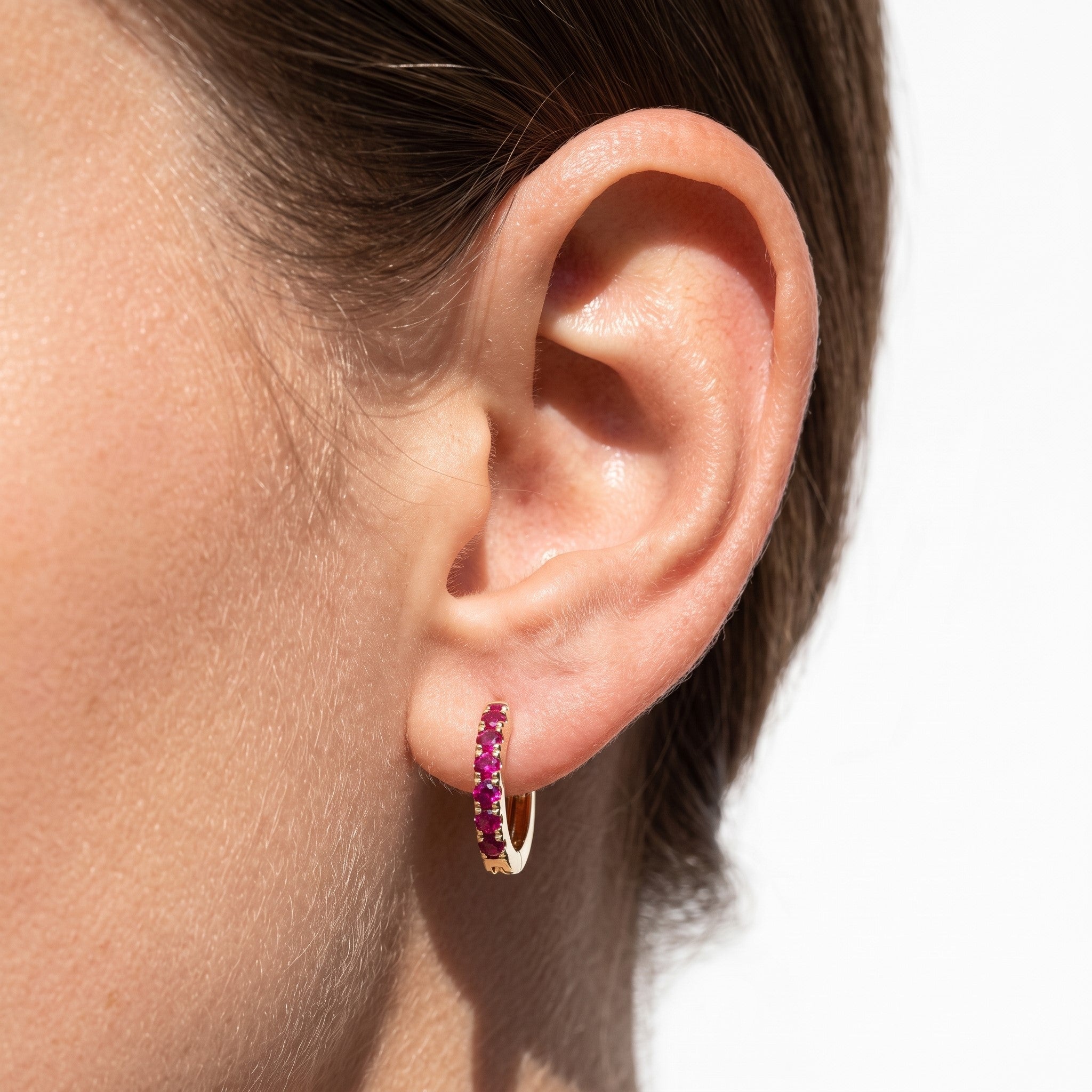 LALI Ruby Birthstone Stud Earrings