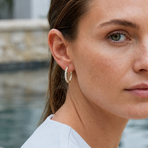 Malakan Diamond Hoop Earrings