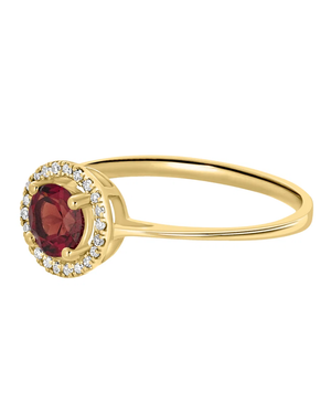 LALI Garnet & Diamond Birthstone Ring