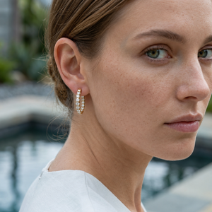 Malakan Diamond Inside-Out Hoop Earrings