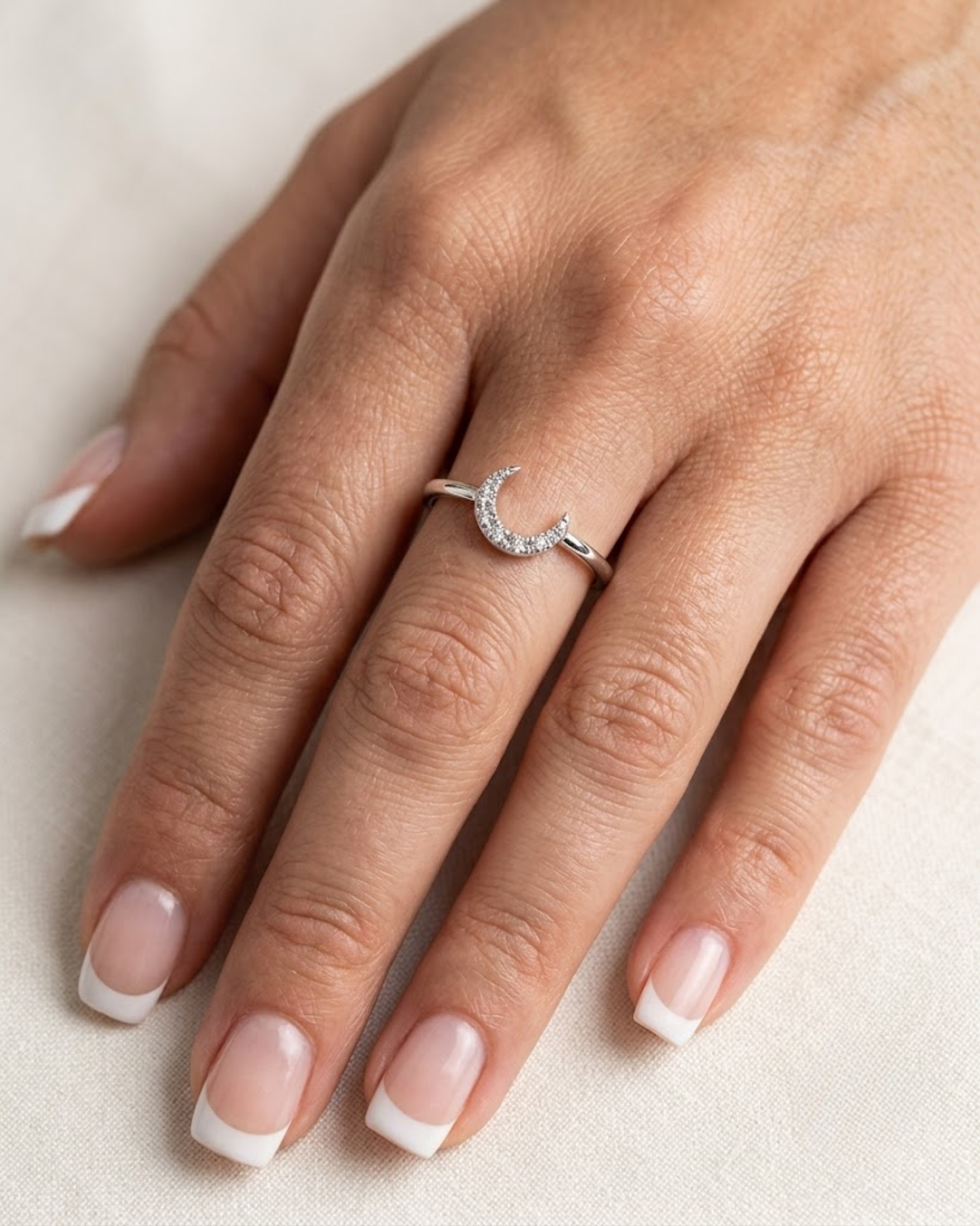 Royal Diamond Moon Ring