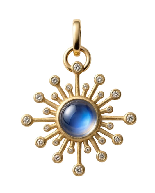 Aurora Moonstone Pendant by Mined + Found
