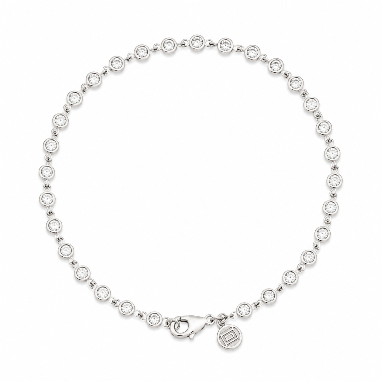 Malakan Bezel Set Diamond Tennis Bracelet