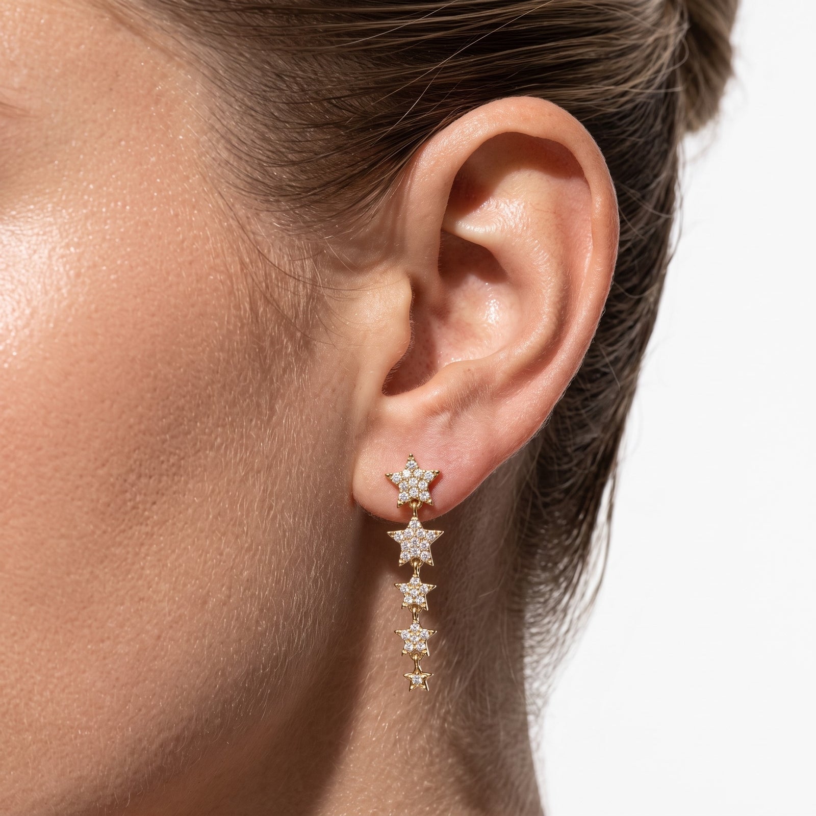 LALI Baguette Diamond Star Earrings