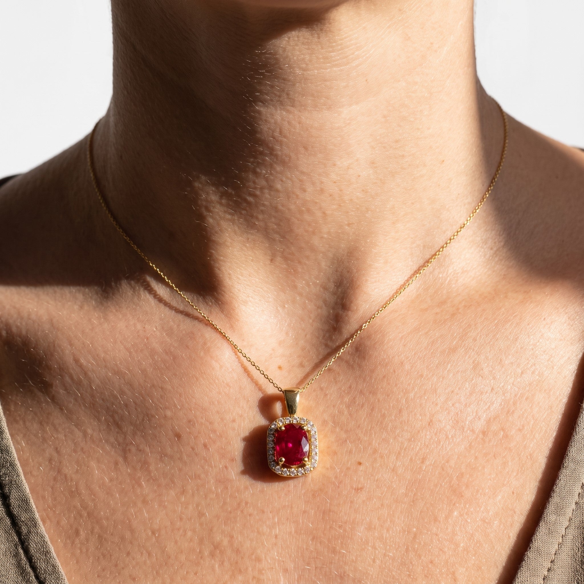 LALI Ruby & Diamond Pendant Necklace