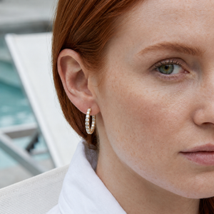 Malakan Diamond Hoop Earrings